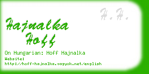 hajnalka hoff business card